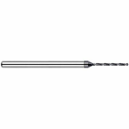 HARVEY TOOL 0.0270 in. Drill dia x 0.3350 in. Flute Length Carbide Drill, 2 Flutes, AlTiN Coated 20227-C3